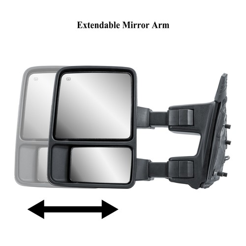 Driver Left Side Towing Mirror Power and Heat for 09-16 Ford F-250 350 450 550 - Picture 6 of 12