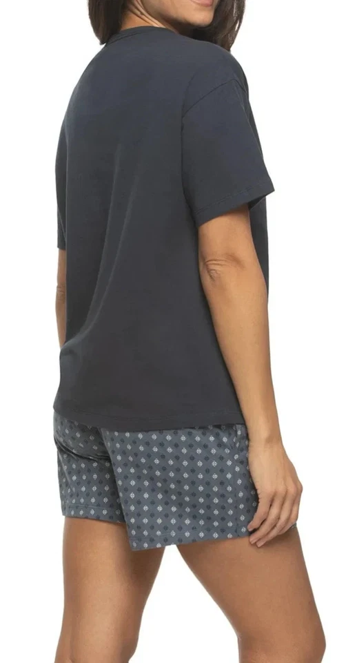 Juego de pijama para dormir Felina 100 % algodón para mujer, azul, talla L Foto 3 de 4