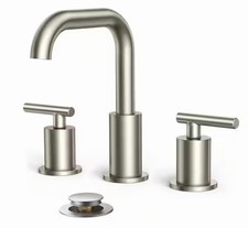 FORIOUS WB-0301BN 8 in Widespread Bathroom Faucet Brushed Nickel 2 Handle