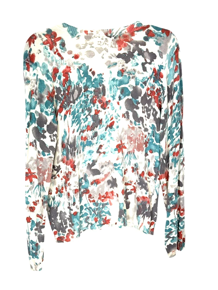Cárdigan Jones New York talla XL multicolor acuarela ambiente bloomcore fairy grunge Foto 3 de 4