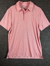 All In Motion Men's Red Short Slv Polo stretch Sz M Golf Shirt