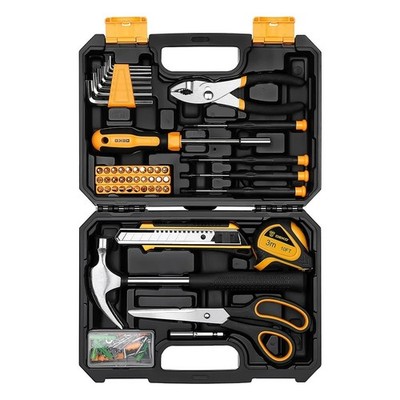 50pc Household Tool Kit Set w/ Toolbox Case General Home Repair Tools