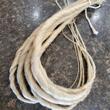 6 SE Single Ended Platinum Blonde Dreads Dreadlock Hair Extensions