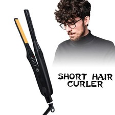 2 In 1 Hair Straightener Hair Curler Professional Ceramic Flat Iron For Short Ha