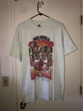 Vintage Chicago Bulls 1992 NBA Champs Caricature T-Shirt Back To Back Salem Sz L