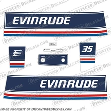 Fits 1983 Evinrude 35hp Decal Kit