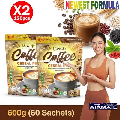 2X Yumiko Coffee Cereal Pro Coffee Drink 0 Sugar Fat Good Shape Health 600g/Pack