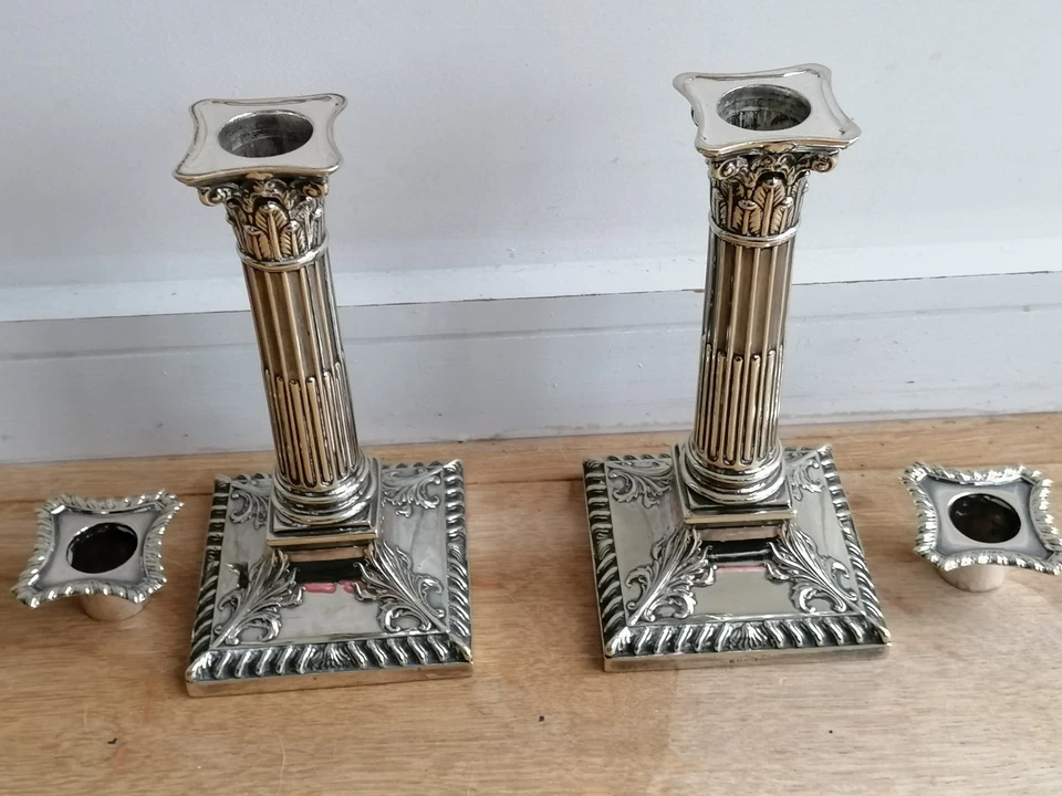 Невероятные антикварные английские серебряные подсвечники в георгианском стиле Шеффилд - Изображение 3 из 4
