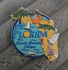 BUSCH GARDENS TAMPA FLORIDA STATE PIN SEAWORLD