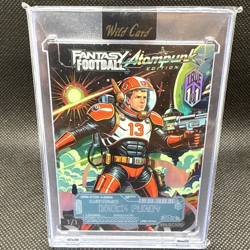 Brock Purdy True 1/1 Fantasy Football Atompunk 2026 Wild Card