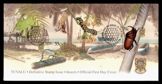 DR WHO 2001 TUVALU FDC INSECT S/S R55959