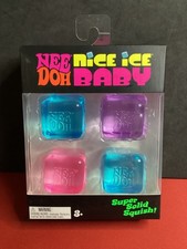 NEEDOH NiCE iCE BABY -1 Pink 1 Purple 2 Blue mini cubes per 4 pack -NEW SEALED