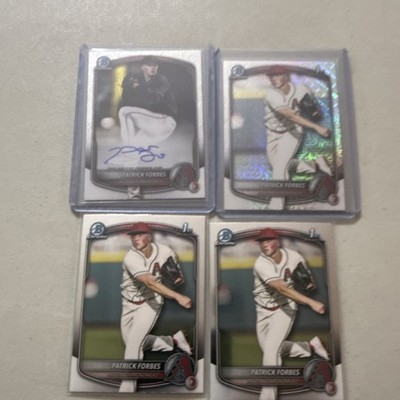 Topps Patrick Forbes Arizona Diamondbacks Bowman Chrome Autograph 4 Card Lot