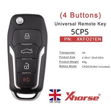 5x Xhorse XKFO21EN Wired Remote Wireless Pro/gramming Key Ford Flip Unmovable