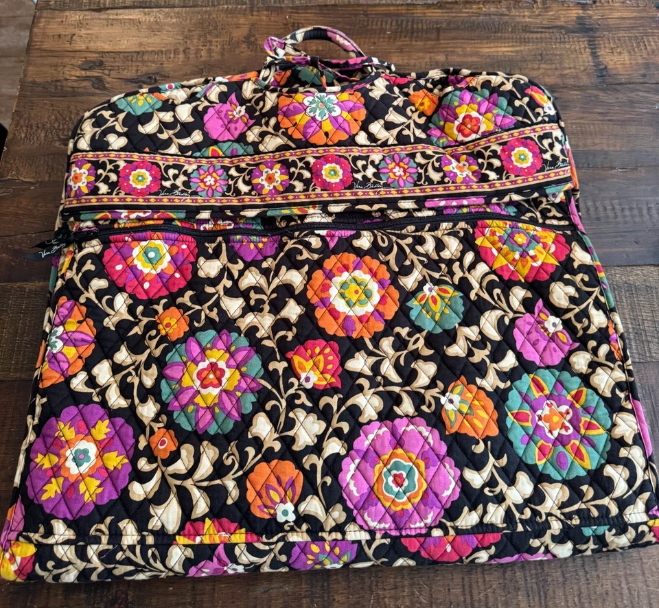 Bolso de Ropa Vera Bradley Rosa Delft Lados Suaves Acolchado Floral De Colección Retirado Foto 2 de 4