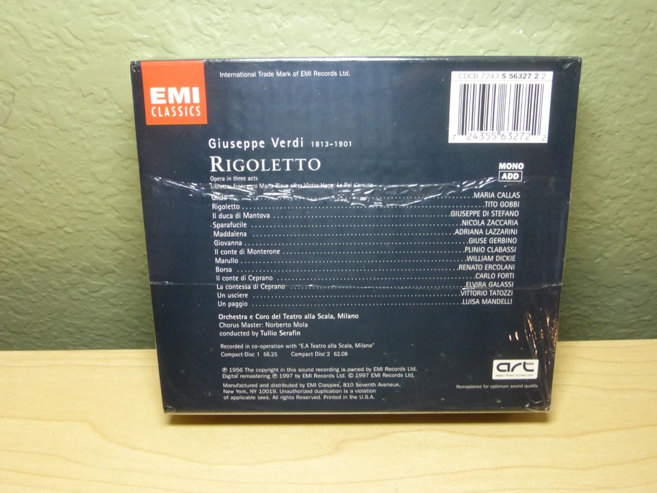 Verdi: Rigoletto Maria Callas EMI Classics 2 CD Box Set Brand New Sealed - Image 2 of 4