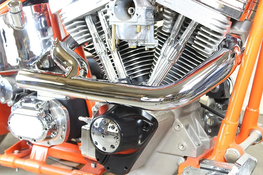 2:1 Siamese Exhaust Header Set Chrome fits Harley Davidson - Image 4 of 4