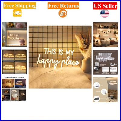 #ad #ad This Is My Happy Place Neon Wall Sign 16x9 Inch LED Decor for Teen Room $59.49