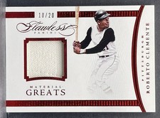 2016 Panini Flawless Material Greats - Roberto Clemente Game-Worn Relic Ruby /20