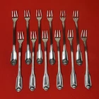 Oneida Classic Shell Seafood Forks Stainless Silverware Flatware Set Of 12