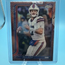 2025 Topps Chrome Football – Josh Allen Leather Refractor #34 Bills