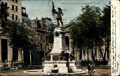 Maisonneuve Monument Montreal Quebec Canada 1906 Divided Back Postcard