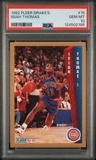 1992 Fleer Drake'S #15 Isiah Thomas PSA 10