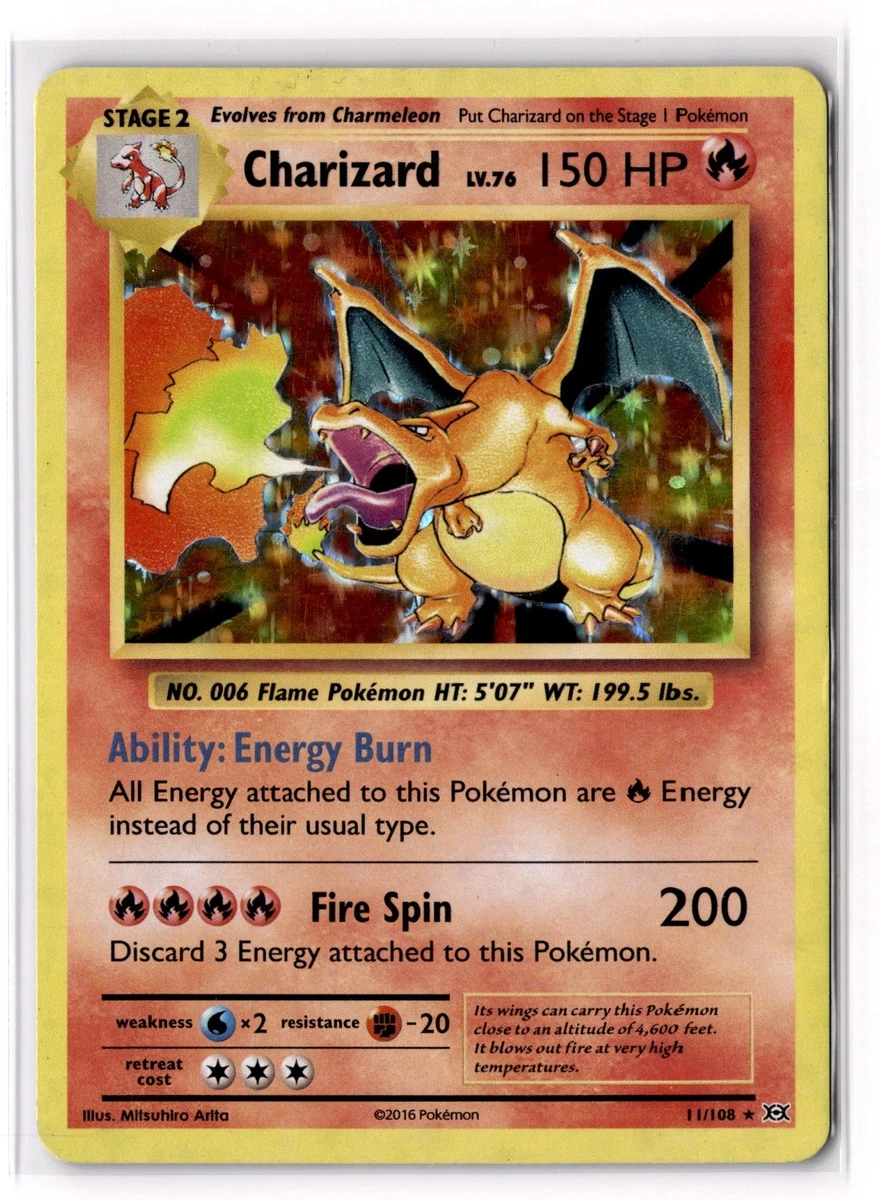Charizard Pokémon TCG Evolutions Holo Редкие Отдельные