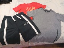 Set of 3 Boys size M/Lg Clothing Nike Shorts Two T-shirt GUC Elastic Waist Logo