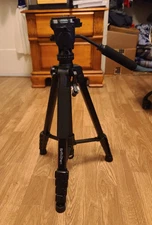Smvchen AT-0006 18" Black  Aluminum Video Tripod extends to 74.8"