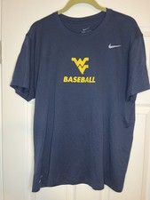 Used WVU Baseball Nike Dri-fit Shirt. Navy. X...