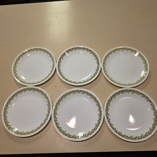 Medium Corelle 8.5" Crazy Daisy Spring Blossom Green Salad Lunch Plates Set of 6
