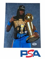 Luguentz Lu Dort Signed 2025 NBA Champions 8x10 Photo PSA AUTO OKC THUNDER