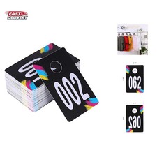 Live Plastic Number Tags, Normal and Reverse Mirror Image Coat Room Checks fo...