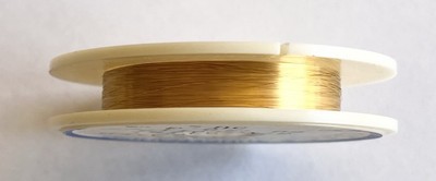 GOLD PLATED TUNGSTEN WIRE .0025  .063mm X 6 FEET 99.95% PURE WOLFRAM USA!!