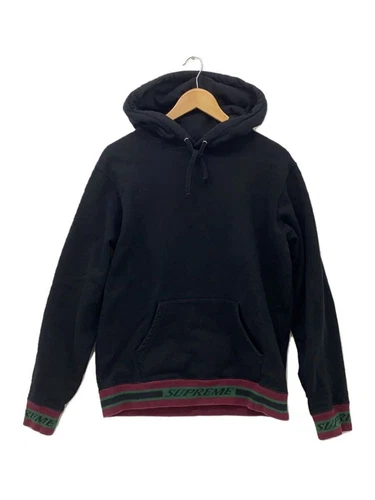 Felpa Supreme con cappuccio S cotone nero usata