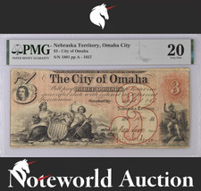 Nebraska Territory Omaha City 3 Dollars 1857 VF PMG 20