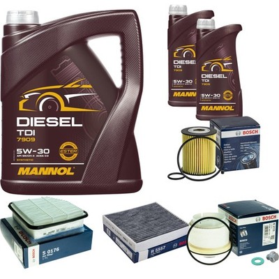 BOSCH inspektionspaket 7 L MANNOL DieseL TDI 5W-30 für Lexus IS II 220d 200d