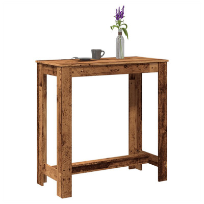 Stehtisch Altholz Ingenieurholz 102x50x103,5cm rustikal hoch Kneipentisch Küche