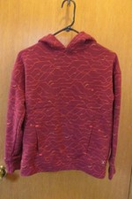 XERSION Boys Med 10/12 red Cotton Blend Fleece Pullover Hoodie front Pocket