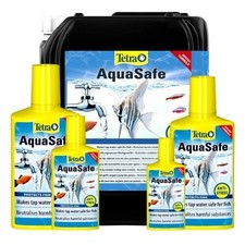 TETRA AQUASAFE 100ML 250ML 500ML 5L 5 LITRE FISH TANK TAP SAFE WATER CONDITIONER