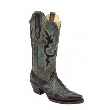 CORRAL Women's Patch Snip Toe Cowgirl Boots R1178