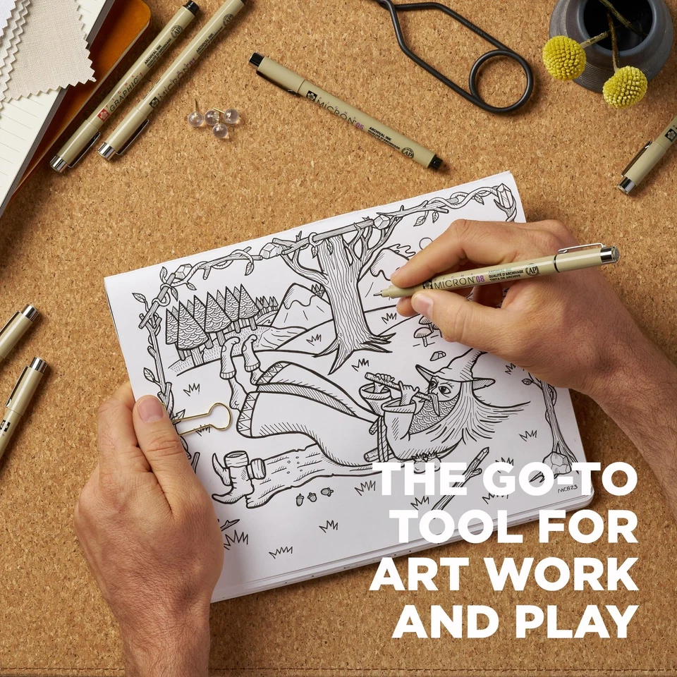 Sakura Pigma Micron Fineliner ручки - архивные черные чернильные ручки - разные - Изображение 3 из 4