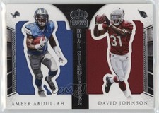 2015 Panini Crown Royale Dual Silhouettes /99 David Johnson Ameer Abdullah p0i