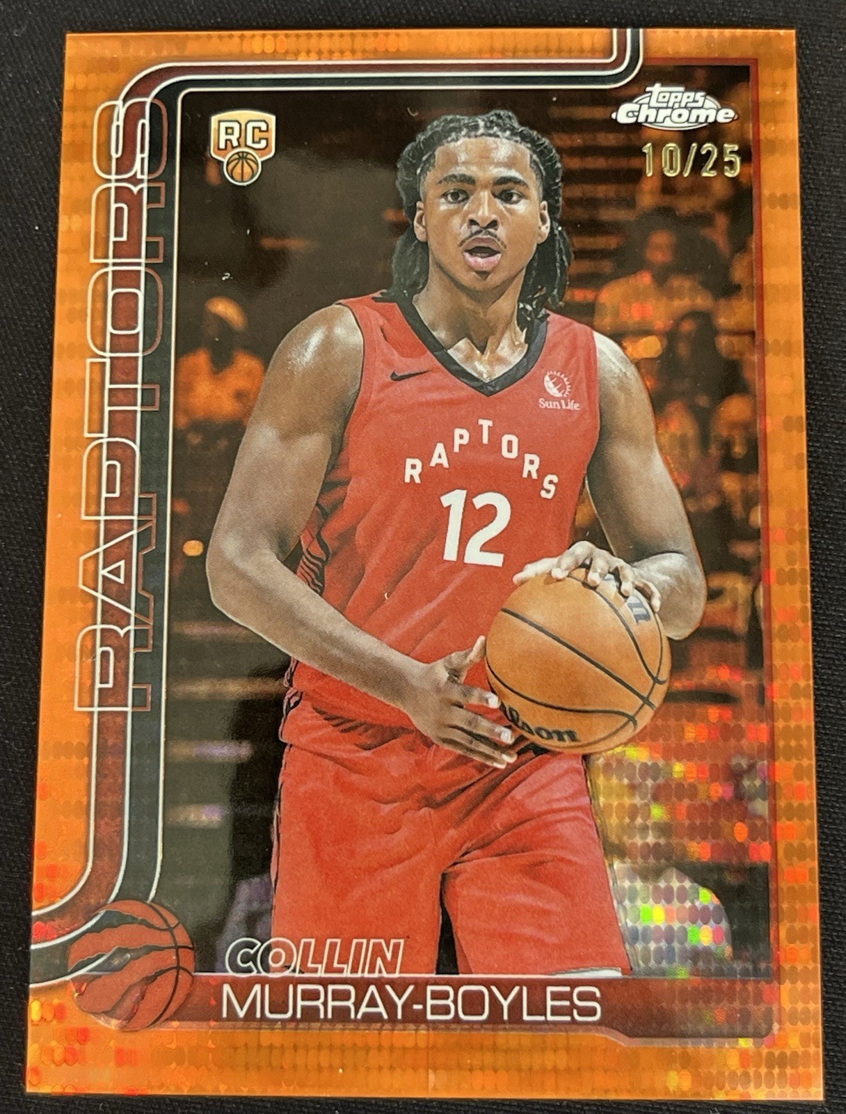2025-26 Topps Chrome Collin Murray-Boyles Orange Refractor /25 RC 259 Raptors