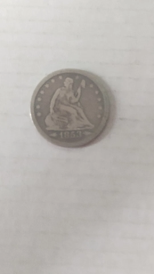 1853 Seated Liberty Quarter Arrows & Rays, XF Cond. But You Judge - Image 2 of 4