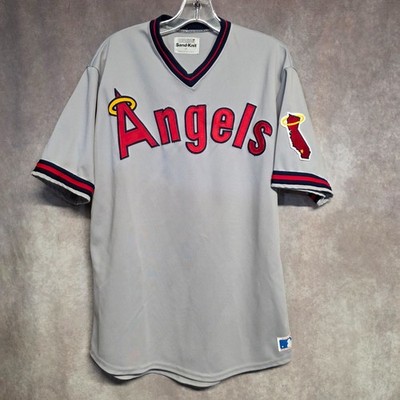 Rare Vintage 80s Sand Knit Medalist Authentic California Angels Jersey Mens 46 L