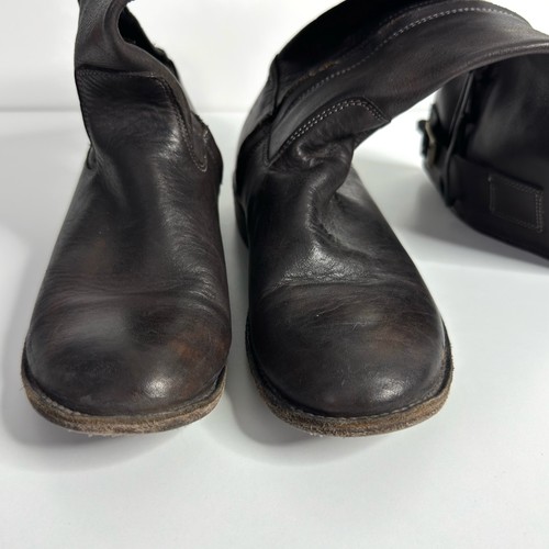 BED STU Cobbler Series Tall Leather Riding Boots Zipper Buckle Brown size 7 - Picture 6 of 9