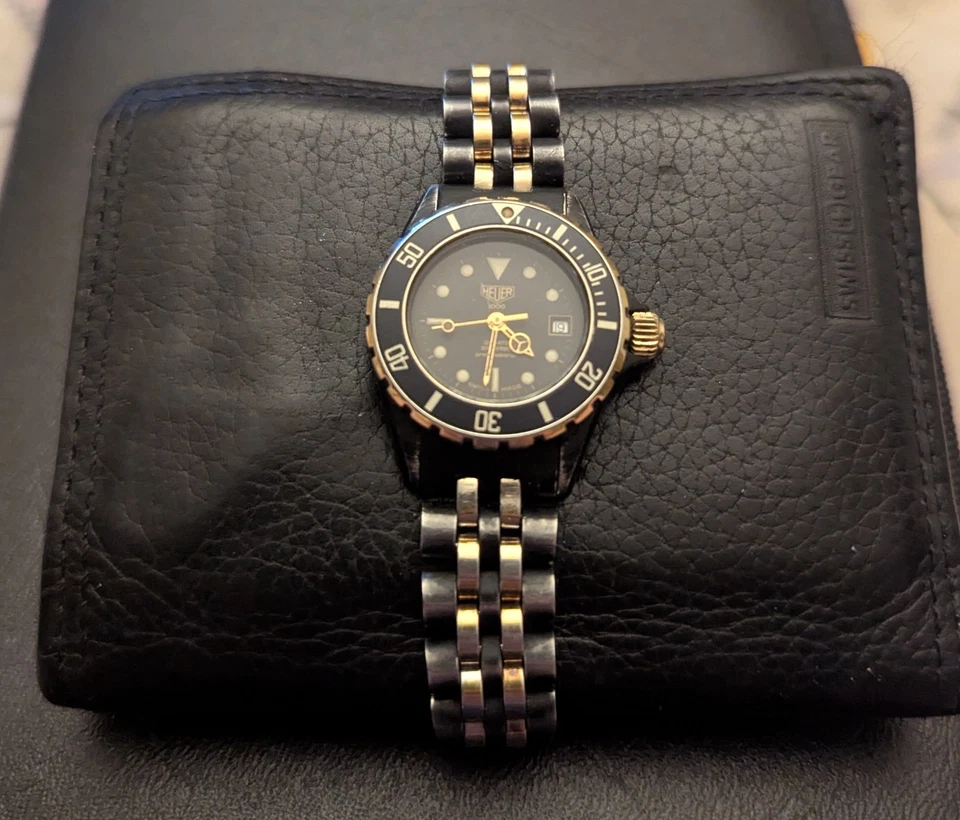 HEUER Ref. 980.028N 1000 Black Gold Ladies 200M Rare Diver Watch - Image 3 of 4