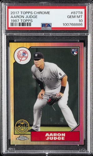2017 TOPPS CHROME 1987 TOPPS #87T8 AARON JUDGE ROOKIE RC PSA 10